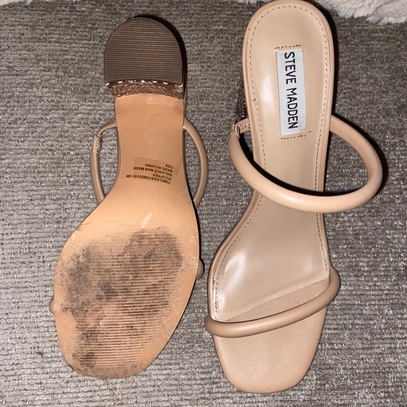 Steve Madden Nude Snakeskin Heels - Picture 5 of 5